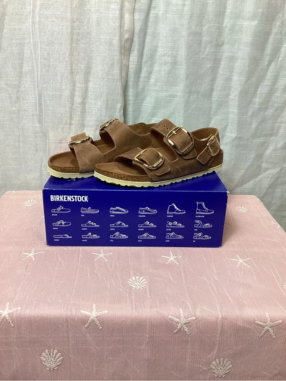 NWT Birkenstock Milano Big Buckle Sandals; Size: 8